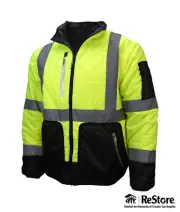 Radwear SJ510 Type R Class 3 Quilted Reversible Safety Jacket - Zip-Off Sleeves
