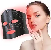 Red Light Therapy Mask: 292 LEDs High Energy Professional Infrared Red Light Therapy Device for Face Led Lighting Facial Mask Replace Photon Rejuvenation - Black