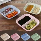 Double Compartment Seasoning Dish Home Plate Dipping Grilling CF Plate and Y1C9