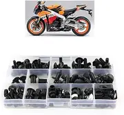 Xitomer Full Sets Fairing Bolts Kits, for Honda CBR1000RR 2008 2009 2010 2011 1 2012 2013 2014 2015 2016, Mounting Kits/Nuts/Washers/Clips/Fastenings/Grommets (Matte Black)