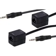 Pro.2 PRO1363 Stereo Balun 3.5mm Audio CAT5 Extender Transmitter & Receiver Kit