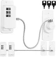 CORHAD 3Pcs Coded Window Locks for Safety Durable Material Easy Application Fridge Lock Secure Freezer Cabinet Lock Heavy Duty Design for Home Safety