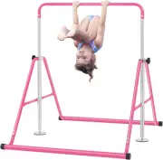 BangTong&Li Gymnastics Bar for Kids Height Adjustable Horizontal Bar Folding ...
