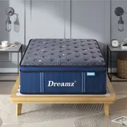 DreamZ Spring Mattress Bed Euro Top Pocket Spring Medium Firm Foam 30cm Single
