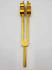 Candida 55Hz Weighted Gold Color Tuning Fork for Healing with Pouch and Mallet