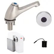 3Monkeez Pillar Tap with Hob-Mount Sensor - Battery Powered - Taps and Rinse Jets (T-3MSS-PTSB) - T-3MSS-PTSB