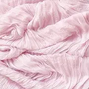 jefyghe Pink Cheesecloth Table Runner 35×120 Inch Boho Gauze Rustic Spring Easter Table Runner for Baby Shower Wedding Decorations Bridal Shower Birthday Party Tea Party Decorations(10Ft)