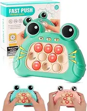 ALTGOU Pop Fidget Toy It Game, Handheld Game, Sensory Fidget Toy for Adult Children Aged 5-12, Electronic Quick Push Game, Birthday Boys and Girls Aged 5 and Above (Blue)