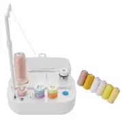 Automatic Bobbin Winder with Auto Stopper, Large Spool Thread Holder for Sewing Machine Thread Wind White