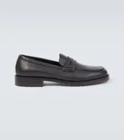 [Manolo Blahnik] Manolo Blahnik Randy leather penny loafers AU 11 black