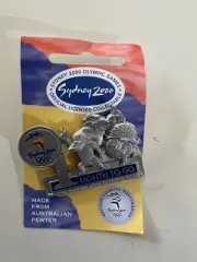 Sydney 2000 Olympic Games 1 Month to Go Pewter - Souvenir Collectable Pin Badge