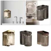 Toothbrush and Toothpaste Holder with Cup Wall Mounted Toothbrush Organizer