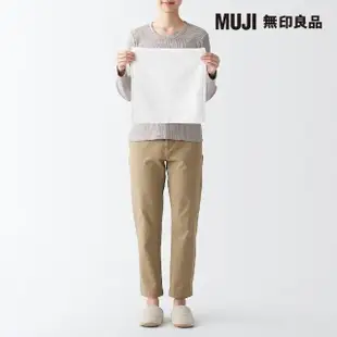 【MUJI 無印良品】棉圈絨雙線織手巾/芥黃格紋