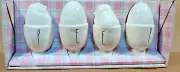 Rae Dunn Artisan Set Of 4 Chick Egg Cups PEEP Easter Spring Decor