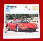 1969-73 Ferrari Dino 246 GTB - Edito-Service, SA collector card