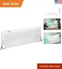 Extra Long Bed Rail for Toddler Protection - 54 Inch White Model