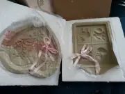 2 Stoneware Cookie Molds ABC Distribution New in Box