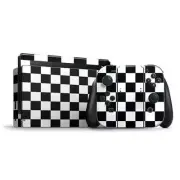 Checkerboard Nintendo Switch Bundle Skin - Black and White Checkered