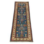 Kaoud Rugs 2.8x8.3 runner light blue ant. shirvan area rug