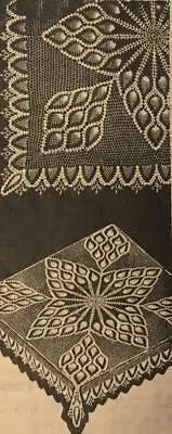 832 Vintage square Tablecloth Pineapple Pattern to CROCHET (Repro)