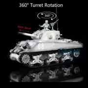1/16 7.0 Henglong RC Plastic M4A3 Sherman 3898 360° Turret Barrel Recoil Tank