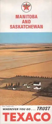 1966 Texaco Road Map: Manitoba and Saskatchewan NOS