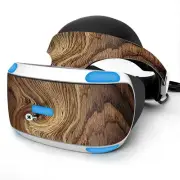Skin Wrap for Sony Playstation PSVR Headset Dark Wood Knot Screw in Walnut