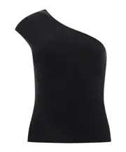 AGOLDE Nessa One Shoulder Top Black
