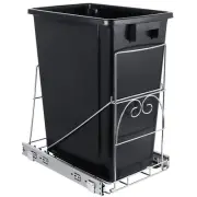 Under Cabinet Pull Out Bin Holder (Bin Not Included) Removable Liner for Recy...