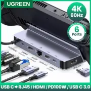 UGREEN USB C Docking Station to HDMI 4K60Hz RJ45 PD100W For Steam Deck MacBook