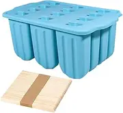 Silicone Popsicle Molds,DIY Ice Pop Mold, Ice Cream Molds,Homemade Ice Cream Popsicle Molds,Popsicle Moldsice,for Party Yogurt Juice Smoothies Stick,with 50 Sticks,Lid
