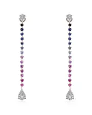 Diana M. Fine Jewelry 14K Rose Gold 1.33 ct. tw. Diamond & Sapphire Earrings