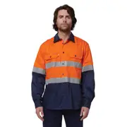 Hard Yakka Core Hi-Vis Long Sleeve 2 Tone Taped Vented Cotton Shirt (Y07940)