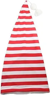 [Generic] Stripes Nightcap- 1 pc，Hairball Sleeping Cap with Adjustable Long Tube Cap for Men and Women