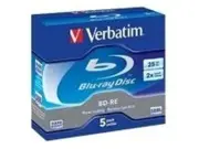 Verbatim BD-RE 25GB/2X Blu-Ray - 5 Pack Jewel Cases