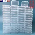 Bulk Mini Square Clear Plastic Small Box Jewelry Storage Container Beads Case AU