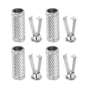 Shoelace Tips, 4Pcs Shoelace Head Tips for Shoes String, Silver Tone Style B