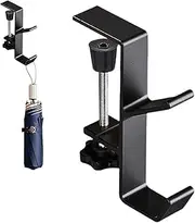 Backpack Hook for Desk - ClipOn Backpack Hook - Adjustable Arm Clamp, Portable Headset Hanger, Reduce Desktop Clutter for Table Under Counter