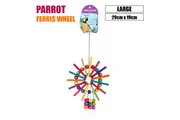 Large Parrot Ferris Wheel 29CM Bird Pet Chew Bite Foraging Play Toys Wooden