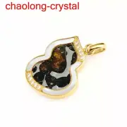22.75Ct Pallasite Meteorite Pendant Brenham Meteorite Necklace --163
