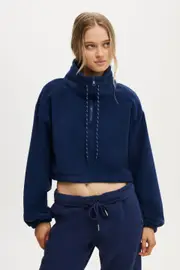 [Body] Body - Explorer Polar Fleece Half Zip Jumper - Heritage blue L HERITAGE BLUE