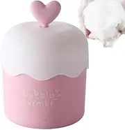 Face Foam Maker,Macaron Color Foaming Face Wash Bubbler with Heart Handle | Travel Household Lightweight Cup Whip Maker Facial Skincare Tools for Women