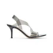 [Gianvito Rossi] Gianvito Rossi-Black Pvc Metropolis Sandals-Donna 39.5 IT