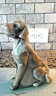 Mosser Glass USA Marble Gray Slag Labrador Retriever Figurine Paperweight DOG