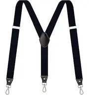 Suspenders for Men, Vauhse Adjustable Suspenders with Elastic Straps Y-Back Construction Heavy Duty for Work