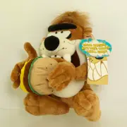 Aurora Vintage Plush -BURPING TAZ w/HAMBURGER (11 in) *NEW w/TAG - SHOW DISPLAY*