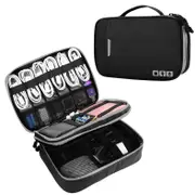 Multi-functional Headphone Charger Data Cable Storage Bag Portable Power Pack - l 25 x 18 x 7cm