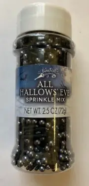 Festival All Hallows' Eve Halloween Sprinkle Mix 2.5 oz. black and silver