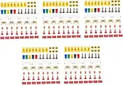 NUOBESTY 375 Pcs Realistic Miniature Traffic Toys for Children Playset Stop Sign Traffic Lights Safety Cones Enhance Boys and Girls' Road Safety Knowledge