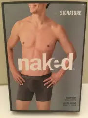 Naked Signature Modal Boxer Brief Small 28-30 Black